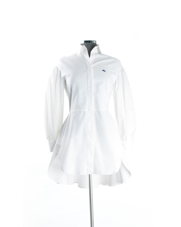 Etro White Cotton LNG Shirt Sz 40