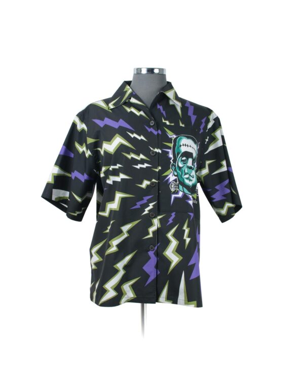 Prada Black, Green, Purple Frankenstein Print SS Shirt