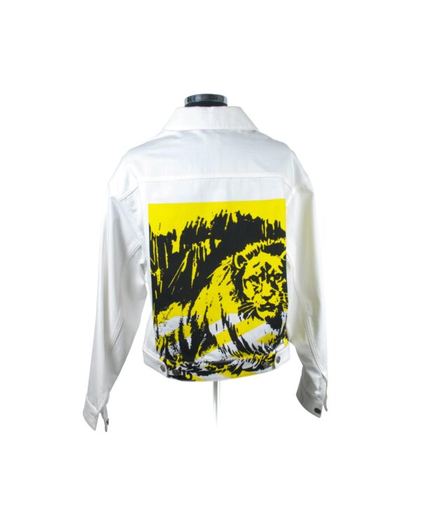 Christian Dior White, Pink & Yellow Panel Print Jacket - Image 2